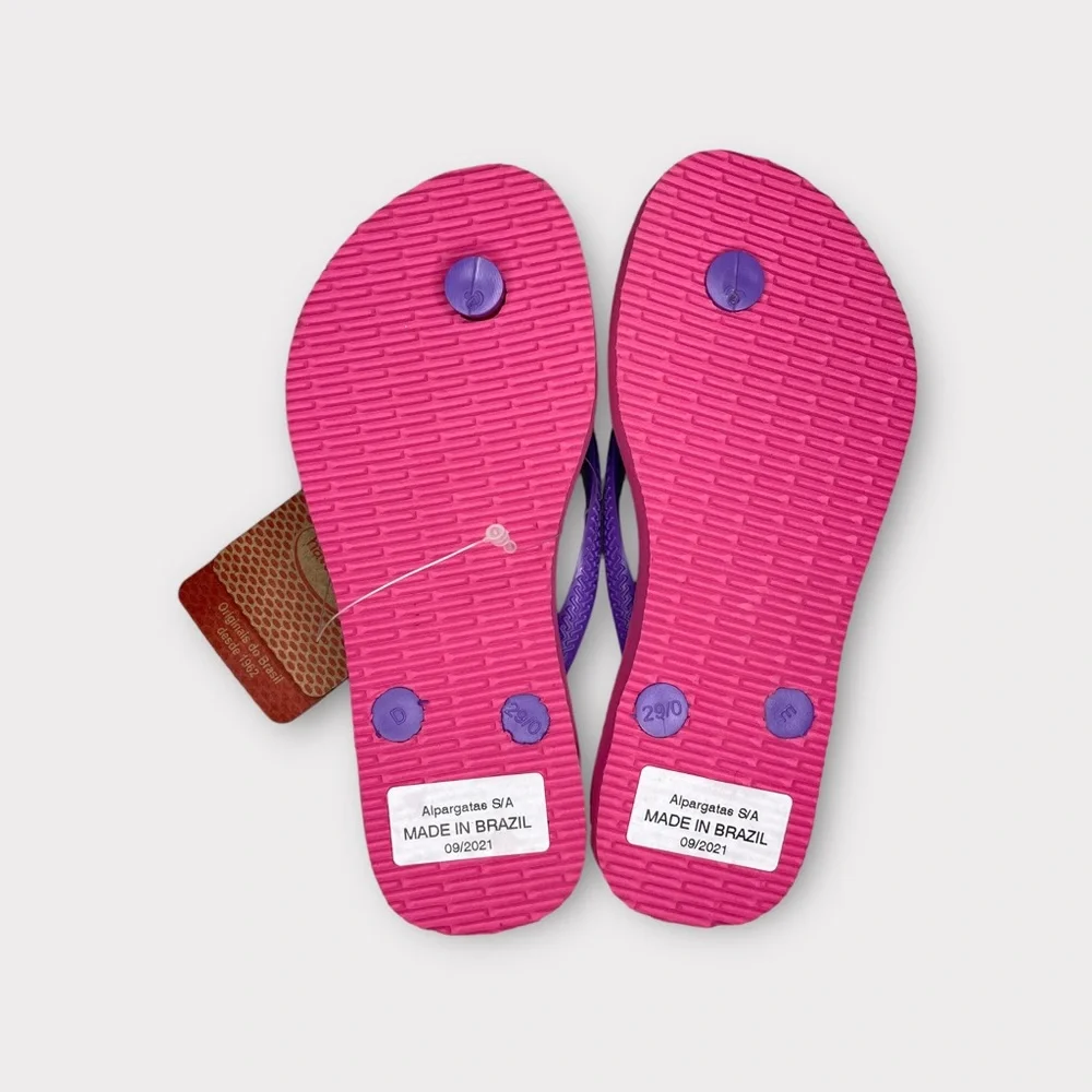 Havaianas x Disney Mickey & Minnie Mouse Pink & Yellow Flip Flops